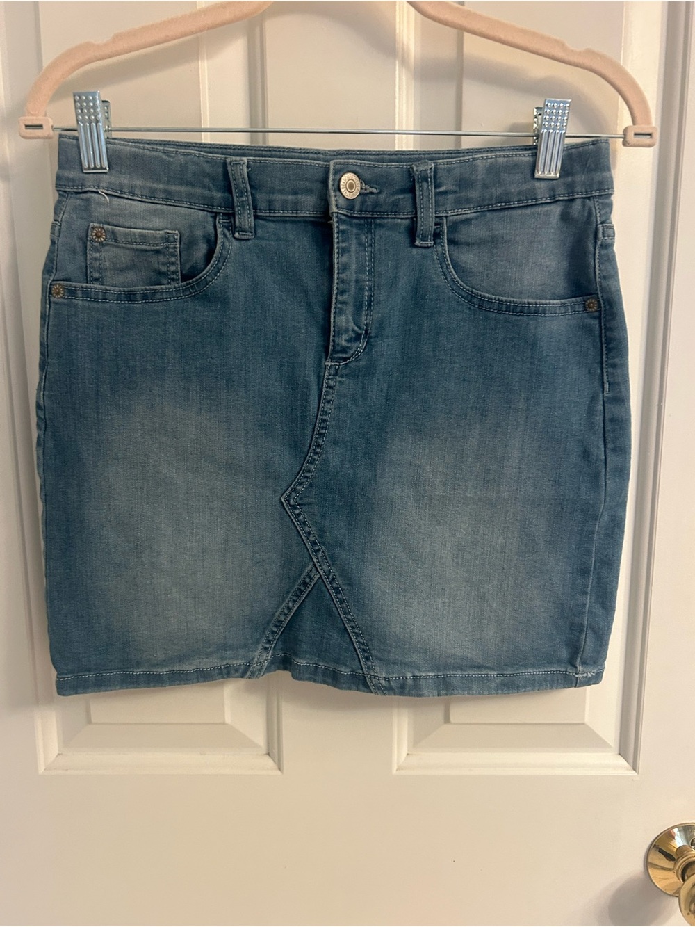 Girls Thereabouts Light Blue Denim Skirt